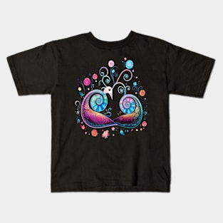 Snail Couple Valentine Kids T-Shirt